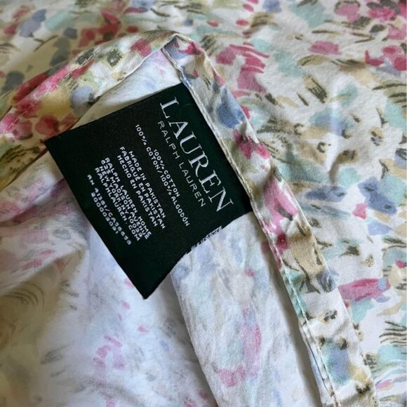 Ralph Lauren FOUR-PIECE Multicolor ("Watercolor") King Sheet Set - Picture 2 of 4